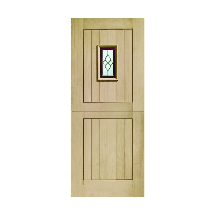 XL Oak Chancery Mortice and Tenon Tripcglz Brass Cam Stable Door 1981 x 838 x 44mm