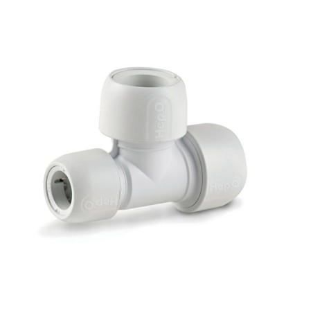 Hep2O HD12 28W End Reduced Tee 28mm x 22mm x 28mm White