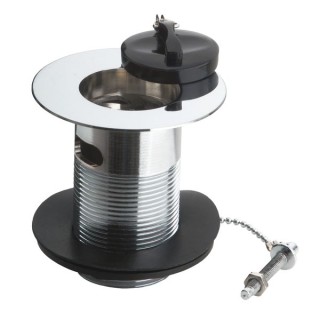 Peerless 201365 Belfast Slot Sink Waste Poly Plug Chain & Stay Chrome Plated 1.5inh