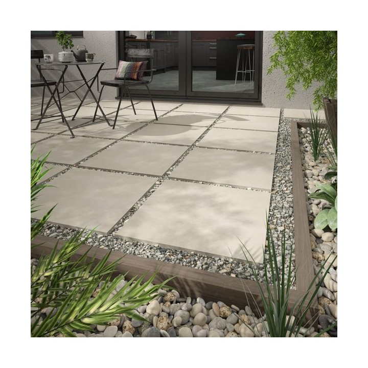 Romana Beton Ivory Outdoor Porcelain Tile 600 x 600 x 20mm
