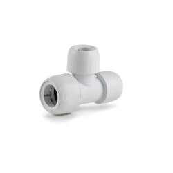 Hep2O HD14 28W Branch and One End Reduced Tee White 28mm x 22mm x 22mm