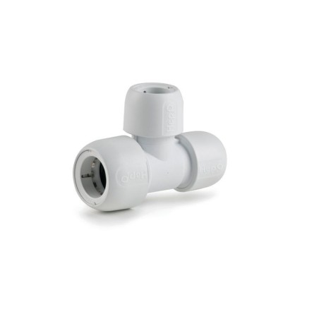 Hep2O HD14 28W Branch and One End Reduced Tee White 28mm x 22mm x 22mm