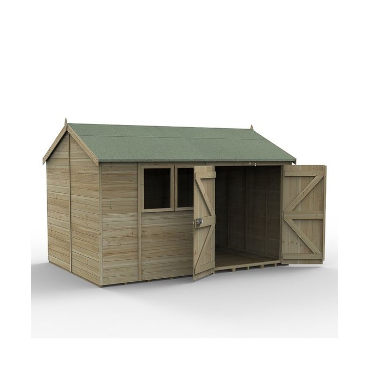 Timberdale 12 x 8 Reverse Dble Dr Shed - Installed