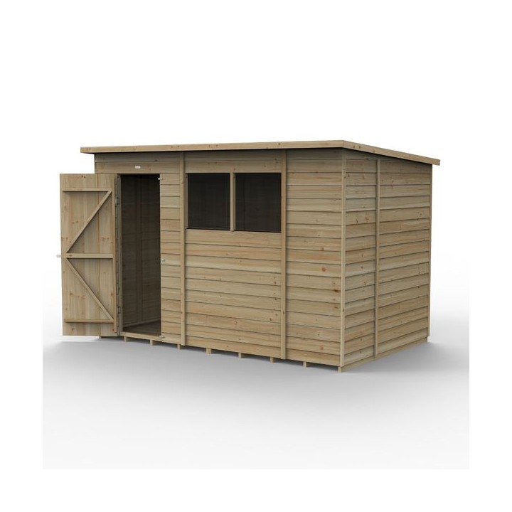 4LIFE Pent Shed 10 x 6 - Single Door - 2 Windows