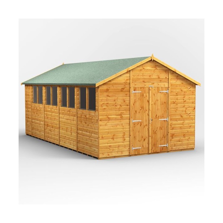 18 x 10 Power Apex Double Door Shed
