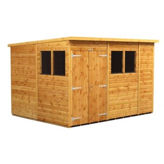 10 x 8 Power Pent Double Door Garden Shed