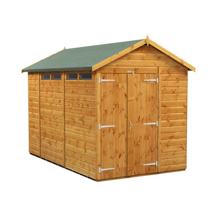 10 x 6 Power Apex Double Door Security Shed