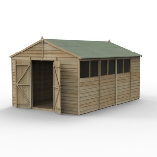 4LIFE Apex Shed 10 x 15 - Double Door - 6 Windows Installation