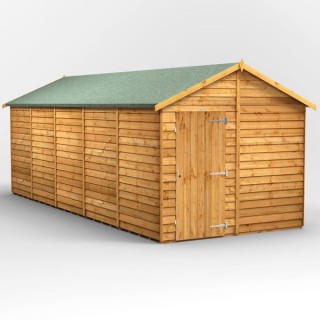 20 x 8 Power Overlap Apex Windowless Shed