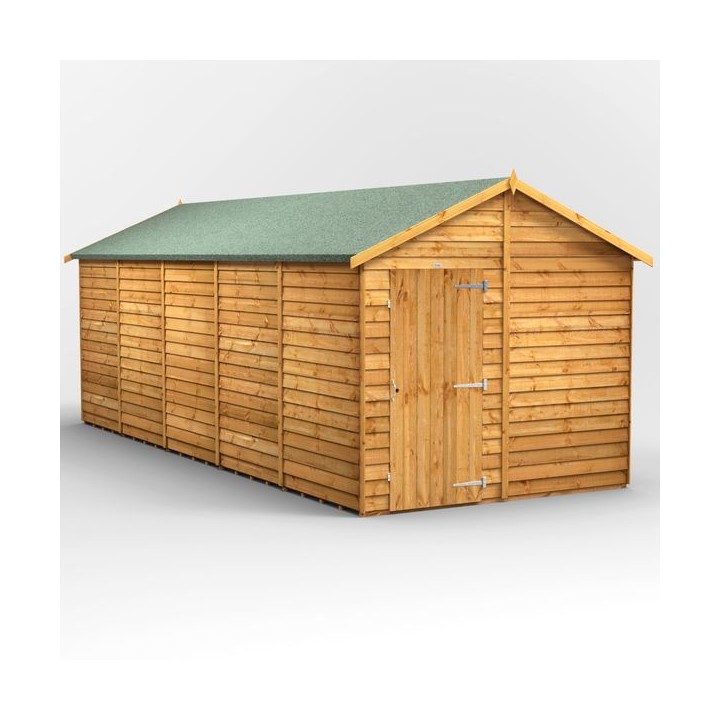 20 x 8 Power Overlap Apex Windowless Shed