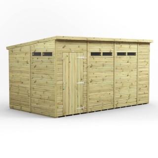 14x8 Premium Powersheds Security Pent