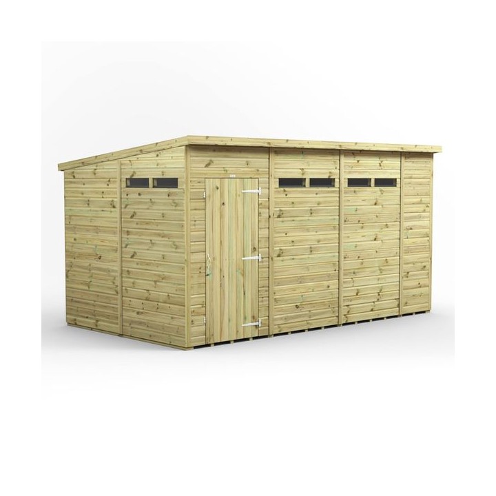 14x8 Premium Powersheds Security Pent