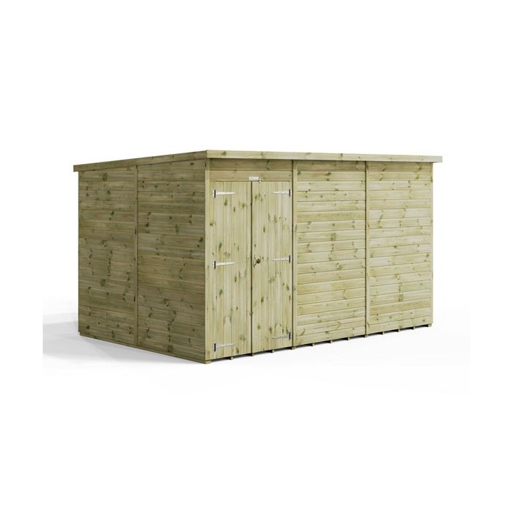 12x8 Premium Powersheds Windowless Pent Double Doors