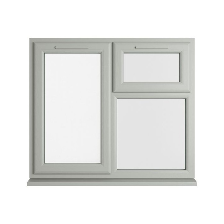 Crystal Triple Glazed uPVC Window Agate/White Left Hung 1190mm x 1190mm Clear
