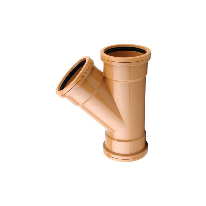 OsmaDrain Double Socket Equal Junction 45° 160mm 6D213