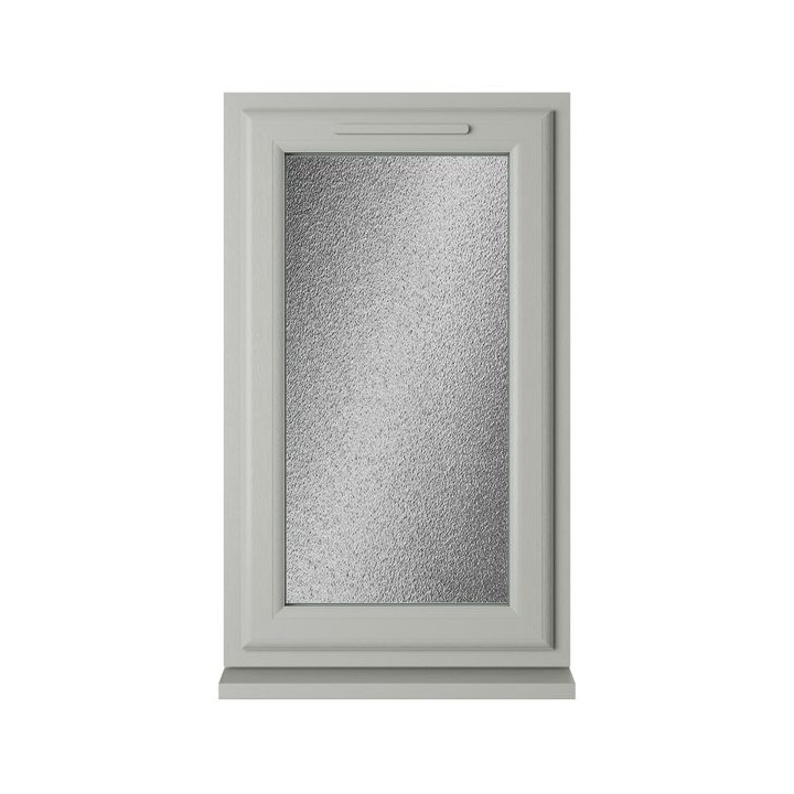 Crystal Double Glazed uPVC Window Agate/White Right Hung 1115mm x 610mm Obscure