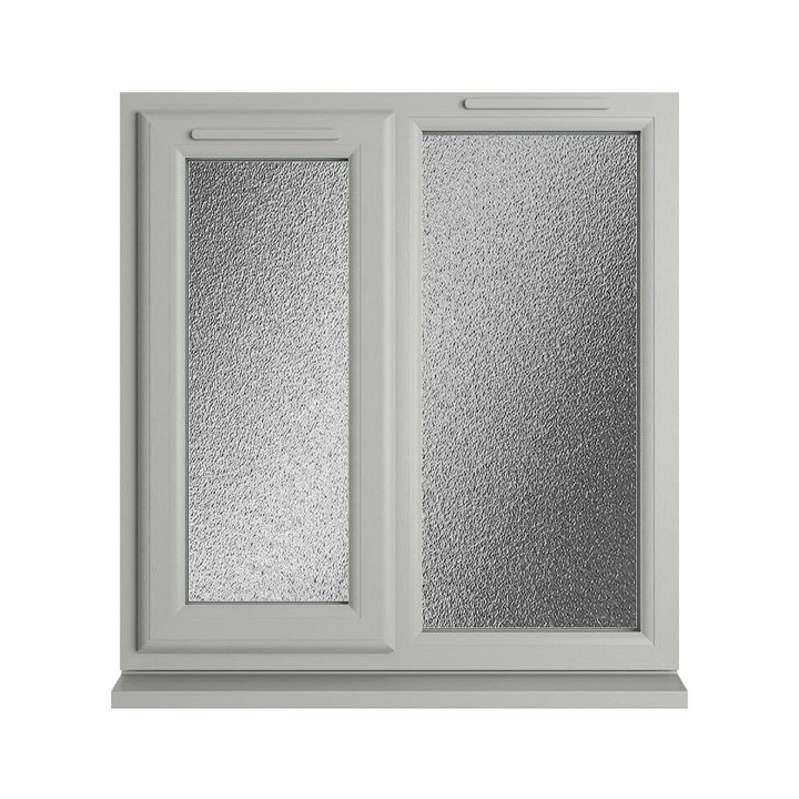 Crystal Triple Glazed uPVC Window Agate/White Left Hung 905mm x 965mm Obscure