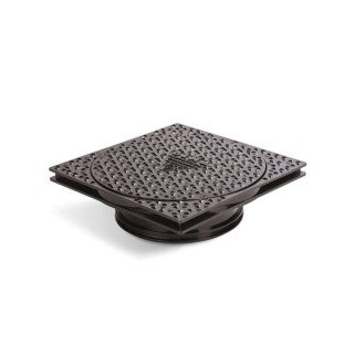 Osma 250mm Shallow Inspection Chamber Square Cover and Adjustable Frame 4D961