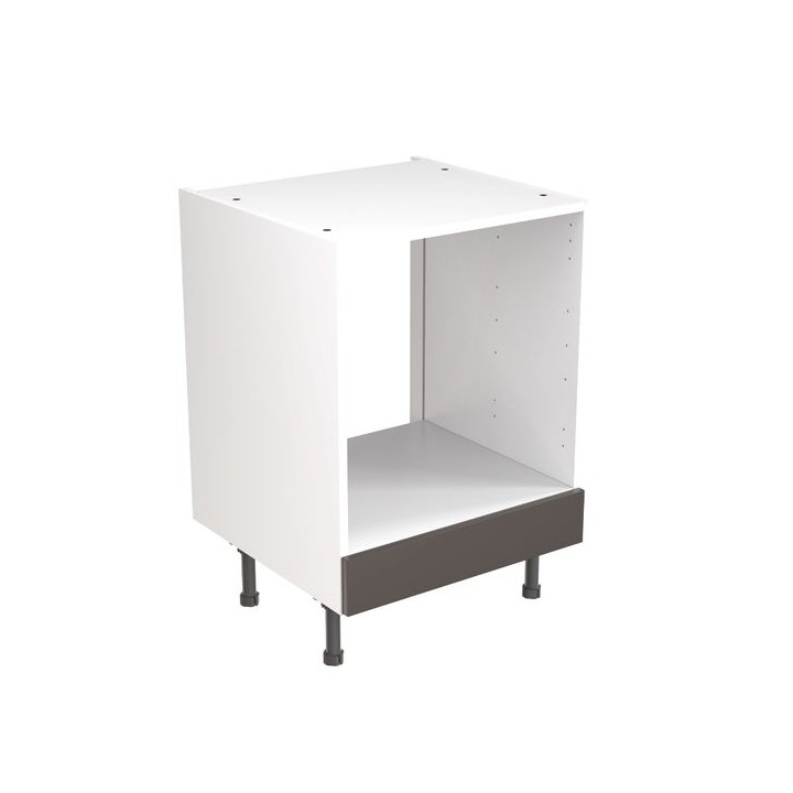 Flatpack Built Under Oven Housing Unit J-pull Super Gloss Graphite 600mm - FKKJ0405