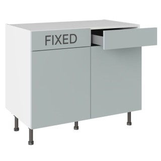 Flatpack 1000 Drawerline Base Cabinet Slab Supermatt Aquamarine