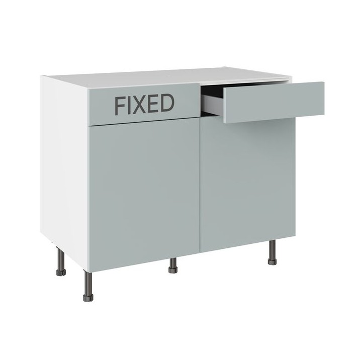 Flatpack 1000 Drawerline Base Cabinet Slab Supermatt Aquamarine