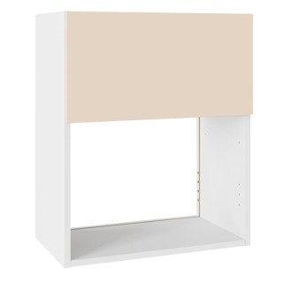 Flatpack 600 Microwave Wall Unit Slab Super Gloss Cashmere