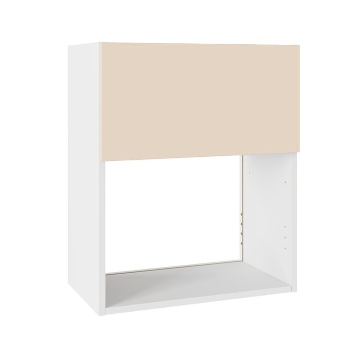 Flatpack 600 Microwave Wall Unit Slab Super Gloss Cashmere