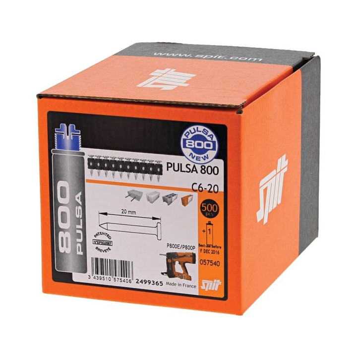 Spit Pulsa 800P Pins C6 Incl Fuel Cell 25mm