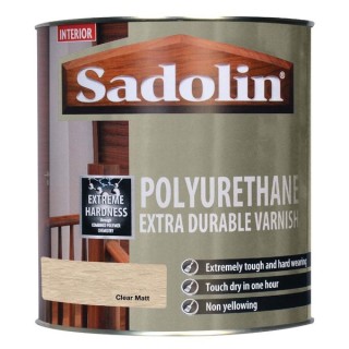 Sadolin Polyurethane Extra Durable Varnish Clear Matt 1L
