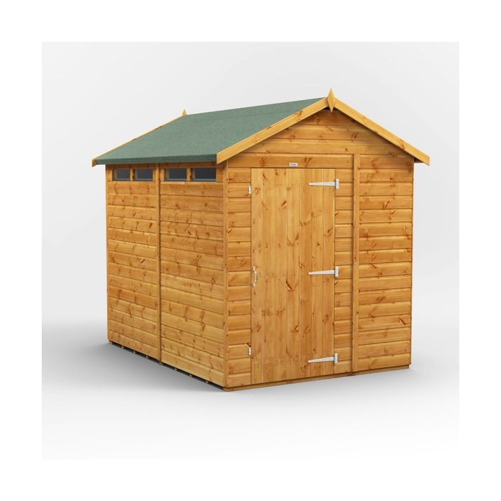 8 x 6 Power Apex Security Shed