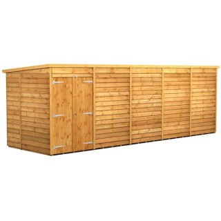 20 x 6 Power Overlap Pent Double Doors No Windows