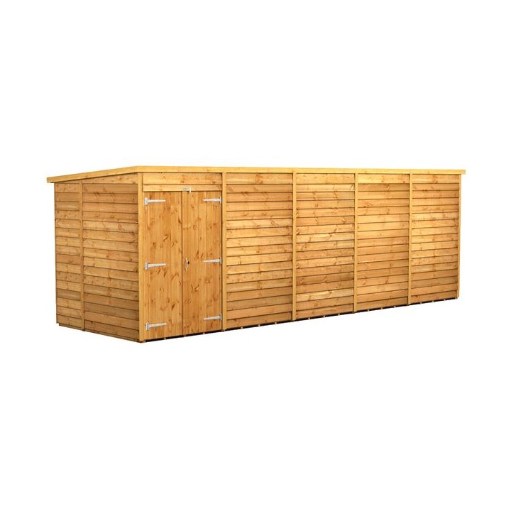 20 x 6 Power Overlap Pent Double Doors No Windows