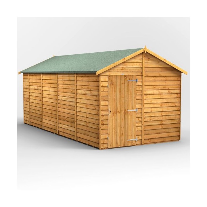 18 x 8 Power Overlap Apex Windowless Shed