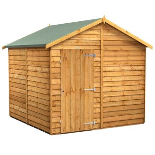 8 x 8 Power Overlap Apex Windowless Shed