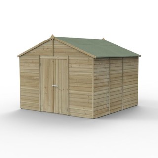 Beckwood 10x10 Apex Shed No Windows DoubleDoor Installed