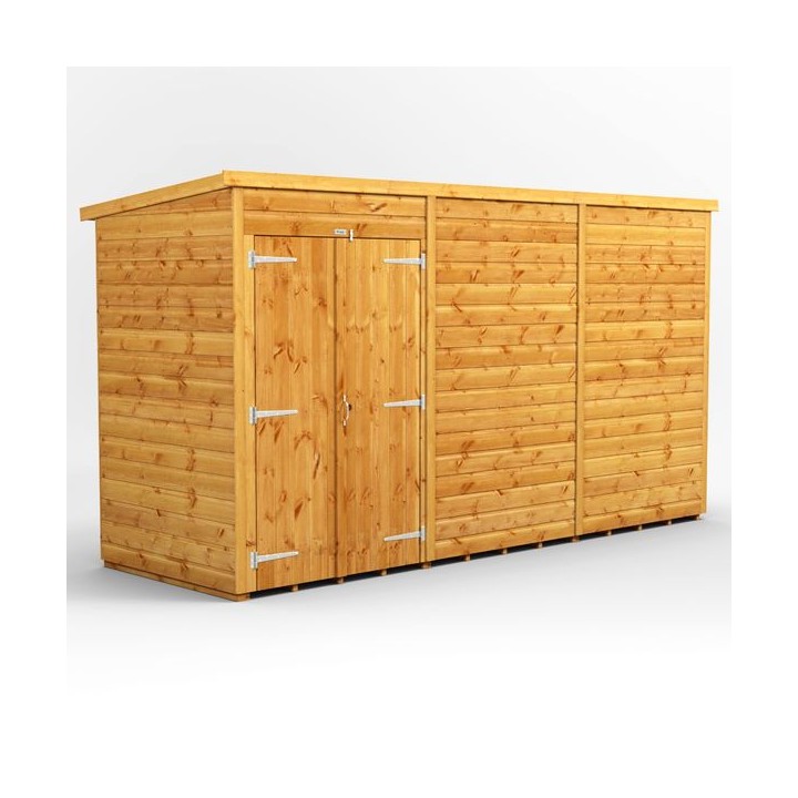 12 x 4 Power Windowless Pent Double Door