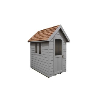 Retreat Pebble Grey Shed Installed