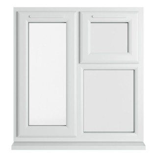 Crystal Triple Glazed uPVC Window White Left & Top Hung 905mm x 965mm Clear