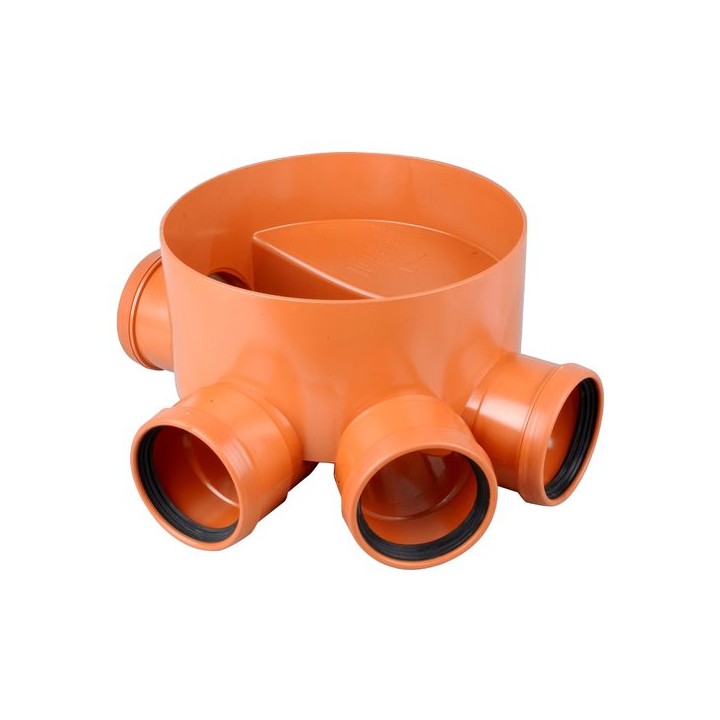 Osma 315mm Multi-Base Inspection Chamber Base inc. 45°and 90° Right-hand Branches 110mm 4D934