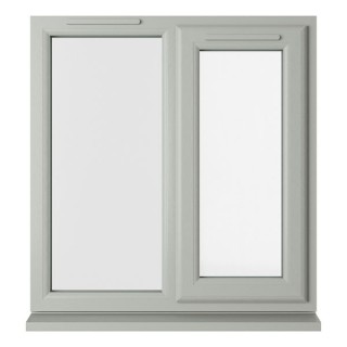 Crystal Triple Glazed uPVC Window Agate/White Right Hung 905mm x 965mm Clear
