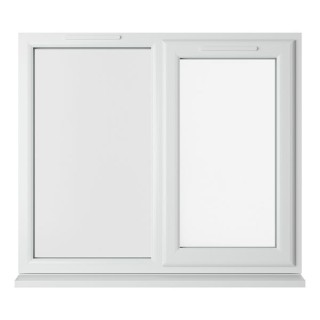 Crystal Triple Glazed uPVC Window White Right Hung 1190mm x 1115mm Clear