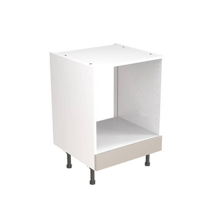 Flatpack 600 Oven Base Kitchen Cabinet Slab Super Gloss Light Grey