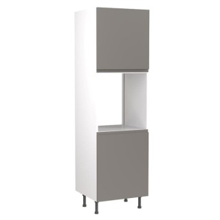 Flatpack Single Oven Tower J-pull Super Gloss Dust Grey Slab 600mm - FKKJ0331