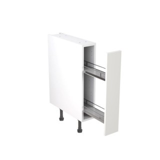 Flatpack 150 Base Kitchen Cabinet Pull-Out Slab Super Gloss White