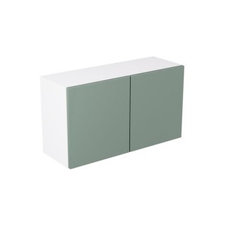 Flatpack 800 Double Extractor Wall Kitchen Cabinet Slab Supermatt Agave Green