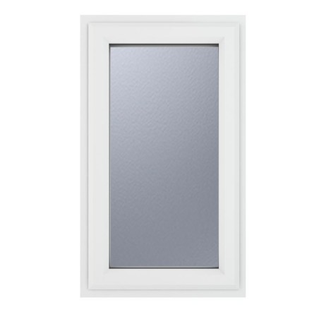 Crystal Triple Glazed Window White Lh 610 x 1190mm Obscure