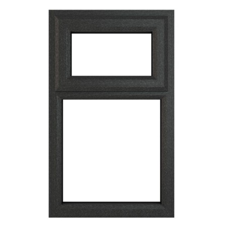 Crystal Grey Upvc Casement Clear Window 2P Top Opening 610 mm x 820 mm