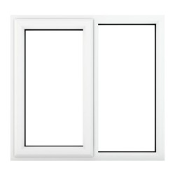 Crystal White Upvc Casement Clear Window 2P Left Hand Opening 1190 mm x 965 mm