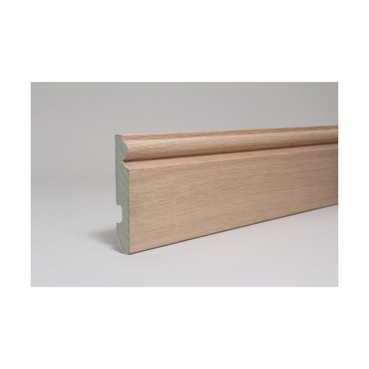 W Howard TRV18119WO4400 Veneered Torus Moisture Resistant MDF Skirting Board American White Oak 18 x 119 x 4400mm