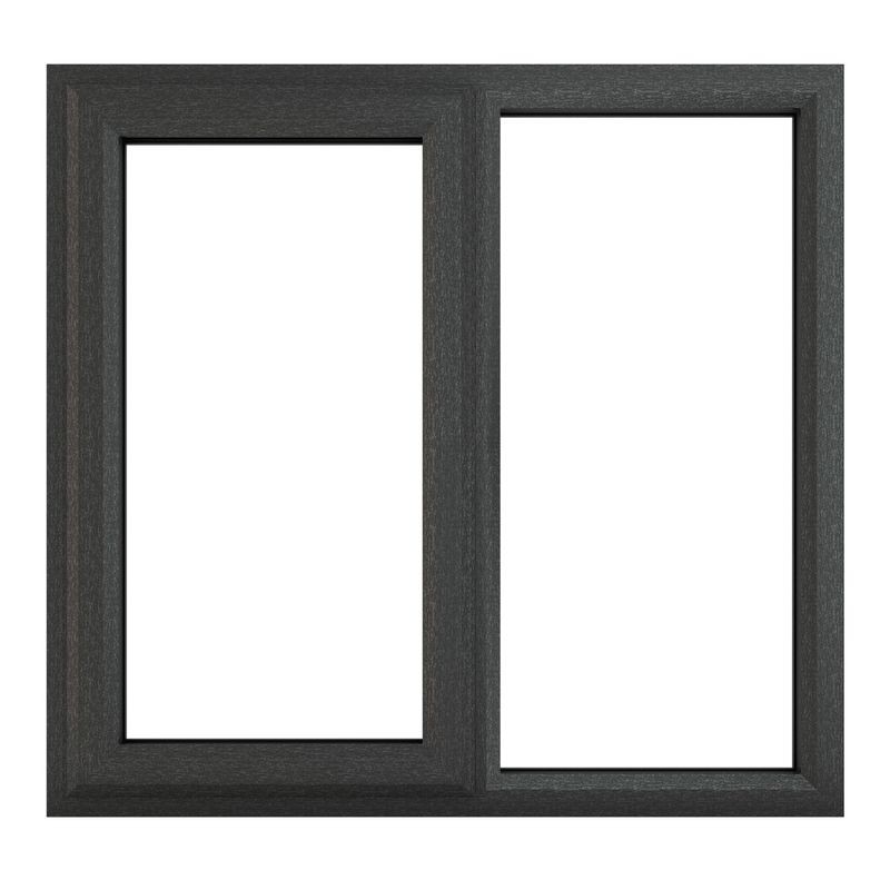 Crystal Grey Upvc Casement Clear Window 2P Left Hand Opening 1190 mm x 1040 mm